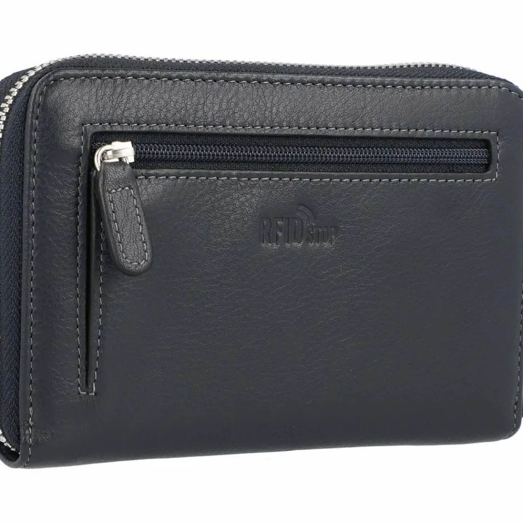 New Picard Ladysafe Geldbörse RFID Leder 14,5 cm navy