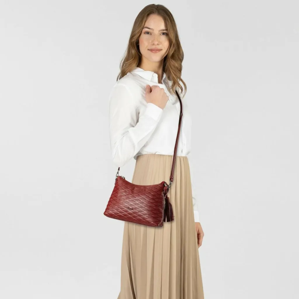 Best Picard Lille Shopper Tasche Leder 25 cm chianti