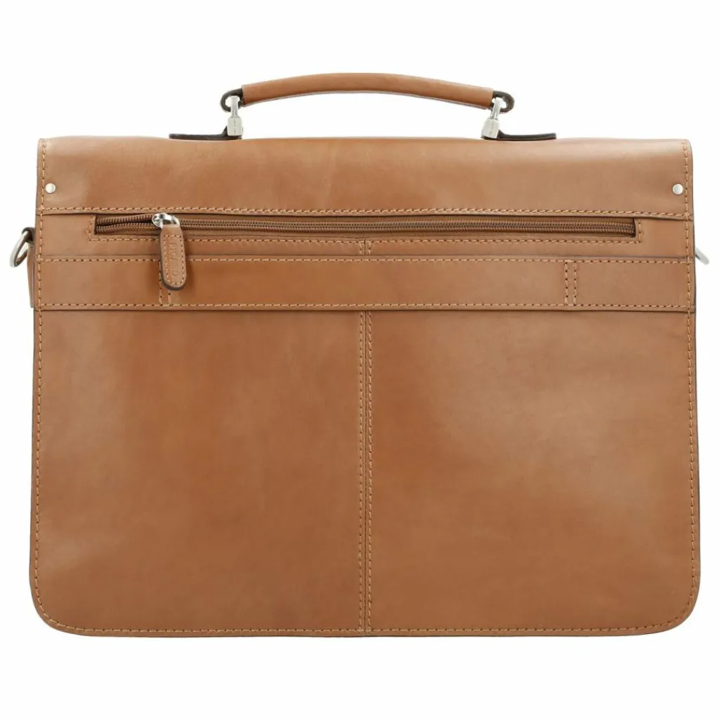 Best Picard Toscana Aktentasche Leder 37 cm Laptopfach camel