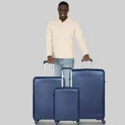 Outlet Picard Vienna 4 Rollen Kofferset 3-teilig mit Dehnfalte navy blue