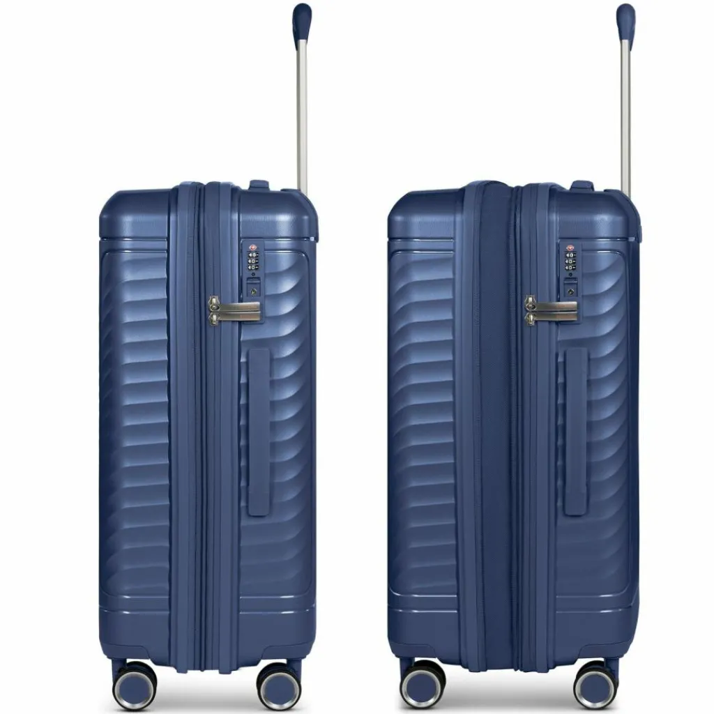 Hot Picard Vienna 4 Rollen Trolley M 65 cm mit Dehnfalte navy blue