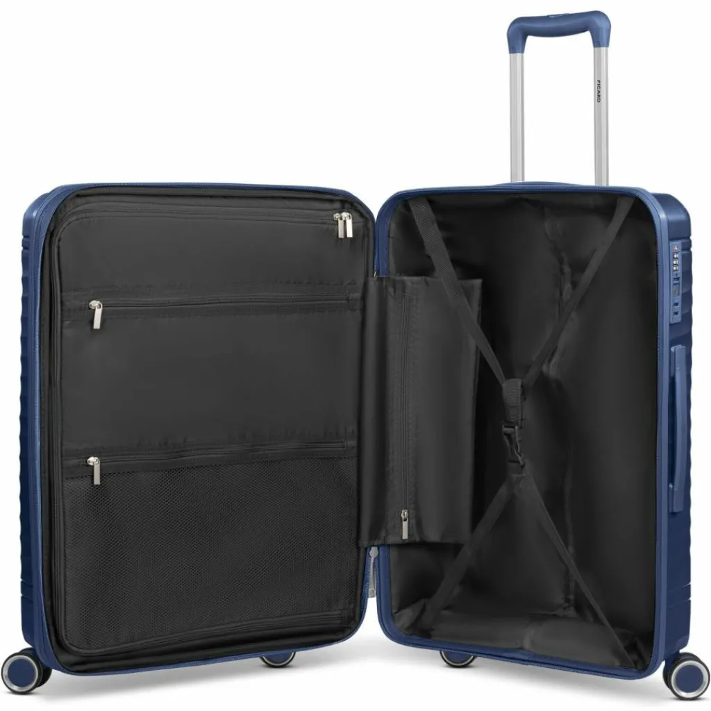 Hot Picard Vienna 4 Rollen Trolley M 65 cm mit Dehnfalte navy blue