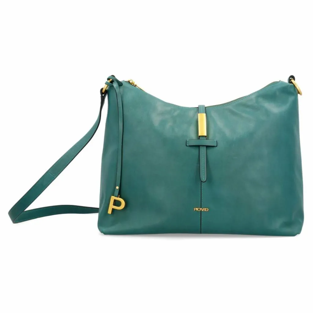 Picard Schultertaschen<Whisper Schultertasche Leder 34 cm smaragd