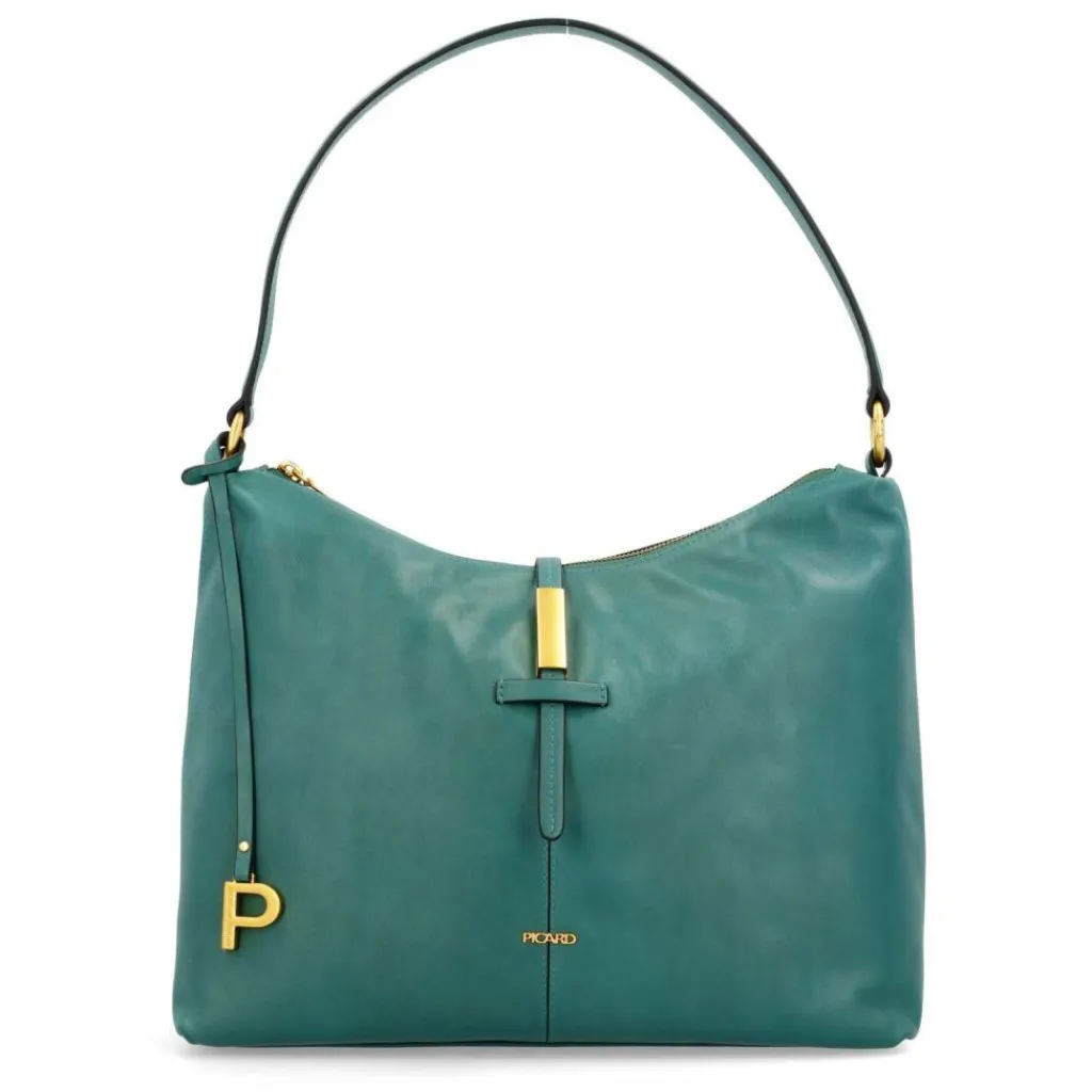 Picard Schultertaschen<Whisper Schultertasche Leder 34 cm smaragd