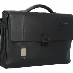 Piquadro Aktentaschen<Akron Aktentasche Leder 42 cm Laptopfach black