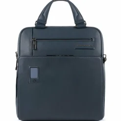 New Piquadro Akron Aktentasche Leder 33 cm Laptopfach blue