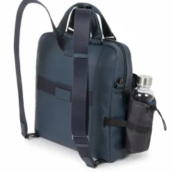 New Piquadro Akron Aktentasche Leder 33 cm Laptopfach blue