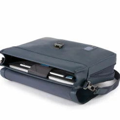 Piquadro Aktentaschen<Akron Aktentasche Leder 42 cm Laptopfach blue