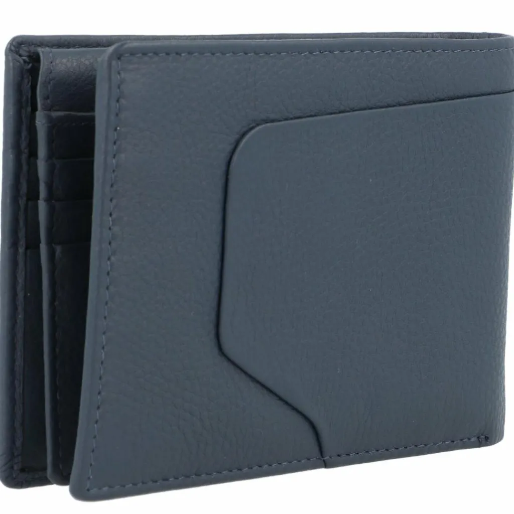 Piquadro Herrengeldbörsen Querformat<Akron Geldbörse RFID Leder 13 cm blue