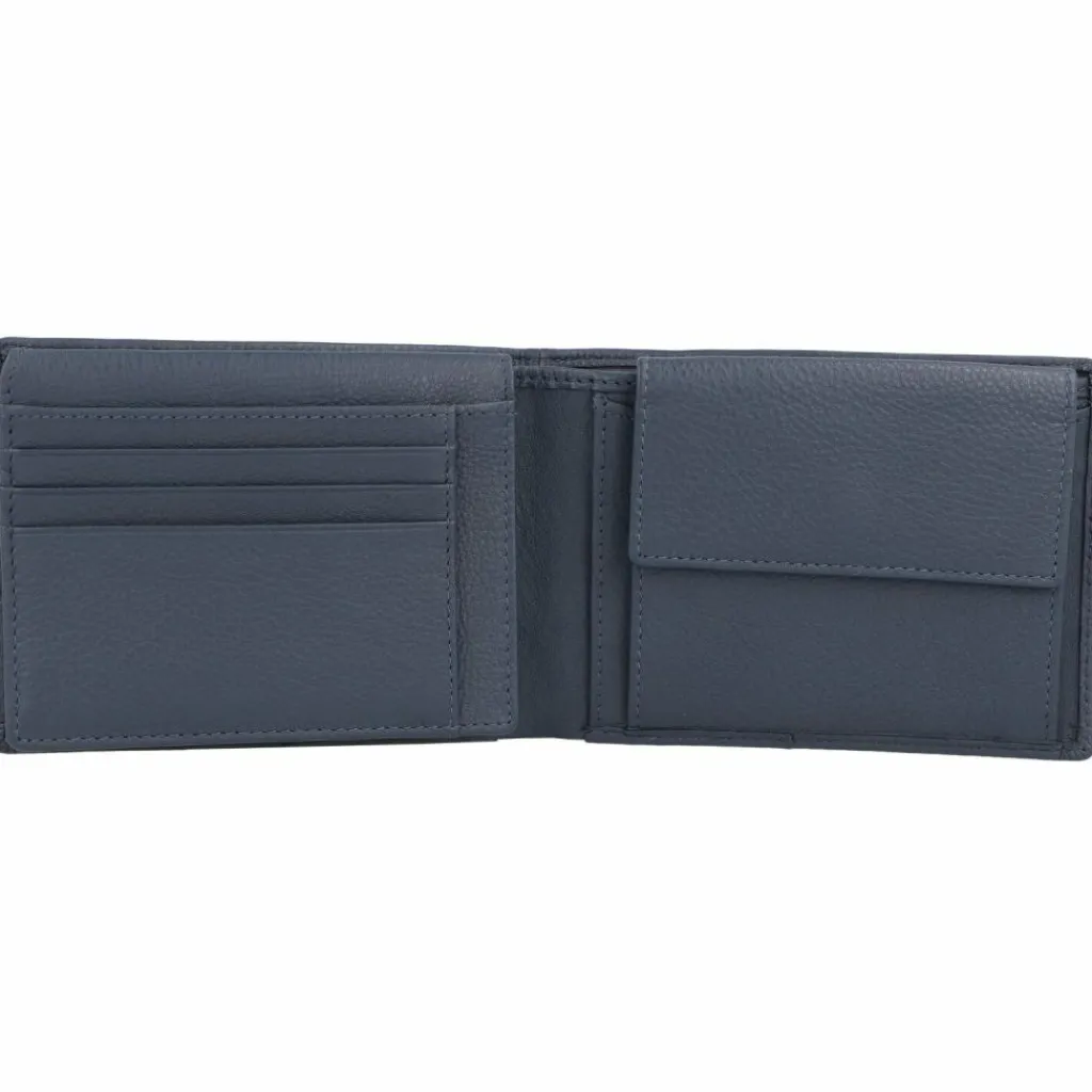 Piquadro Herrengeldbörsen Querformat<Akron Geldbörse RFID Leder 13 cm blue