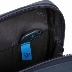 Discount Piquadro Akron Umhängetasche Leder 17 cm blue