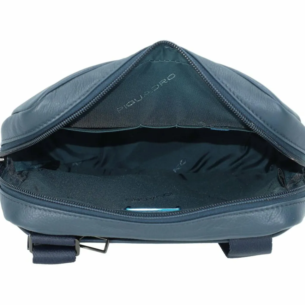 Piquadro Umhängetaschen<Akron Umhängetasche Leder 22 cm blau