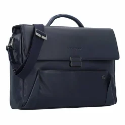 Online Piquadro Aktentasche Leder 42 cm Laptopfach night blue