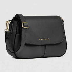 Sale Piquadro Ashley Umhängetasche Leder 25.5 cm black