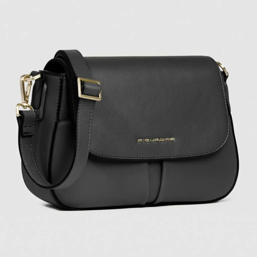Sale Piquadro Ashley Umhängetasche Leder 25.5 cm black