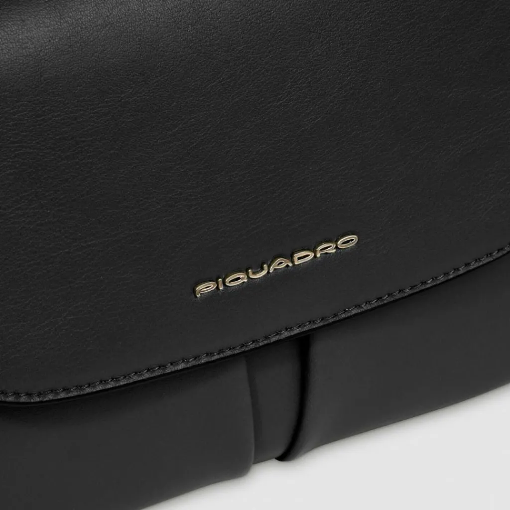 Sale Piquadro Ashley Umhängetasche Leder 25.5 cm black