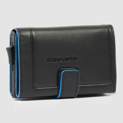 Online Piquadro Atlas Kreditkartenetui RFID Schutz Leder 10 cm black