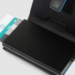 Online Piquadro Atlas Kreditkartenetui RFID Schutz Leder 10 cm black