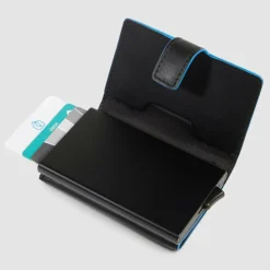 Online Piquadro Atlas Kreditkartenetui RFID Schutz Leder 10 cm black
