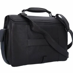 Outlet Piquadro Black Square Aktentasche Leder 43 cm Laptopfach dunkelbraun