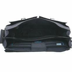 Outlet Piquadro Black Square Aktentasche Leder 43 cm Laptopfach dunkelbraun