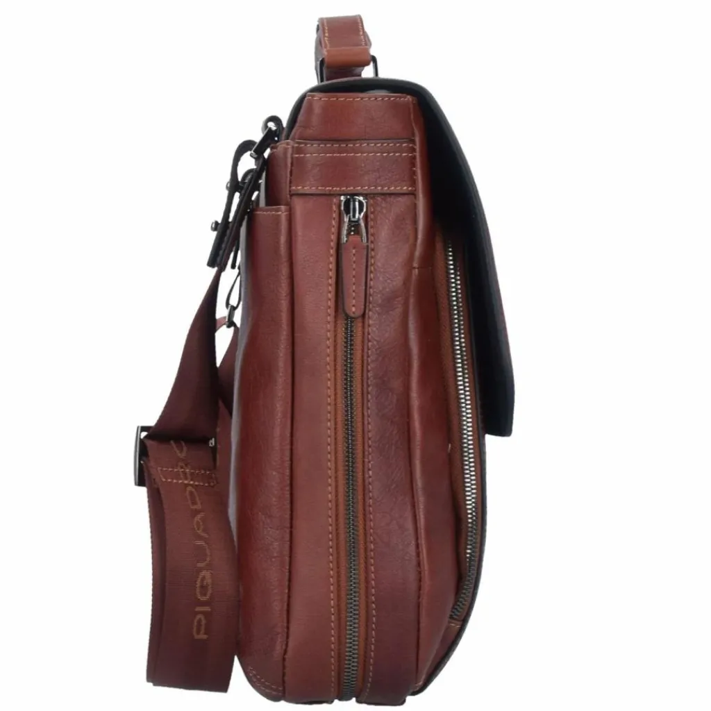 Clearance Piquadro Black Square Aktentasche Leder 40 cm Laptopfach cuoio tabacco