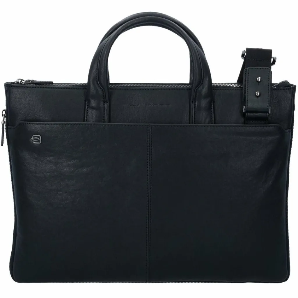 Piquadro Laptoptaschen|Aktentaschen<Black Square Aktentasche Leder 42 cm Laptopfach nero