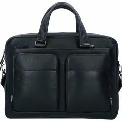 Piquadro Black Square Aktentasche Leder 39 cm Laptopfach