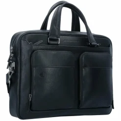 Piquadro Black Square Aktentasche Leder 39 cm Laptopfach