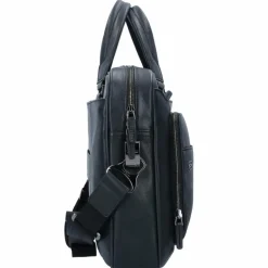 Piquadro Black Square Aktentasche Leder 39 cm Laptopfach
