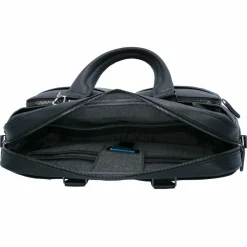 Piquadro Black Square Aktentasche Leder 39 cm Laptopfach