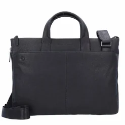 Piquadro Black Square Aktentasche Leder 42 cm Laptopfach