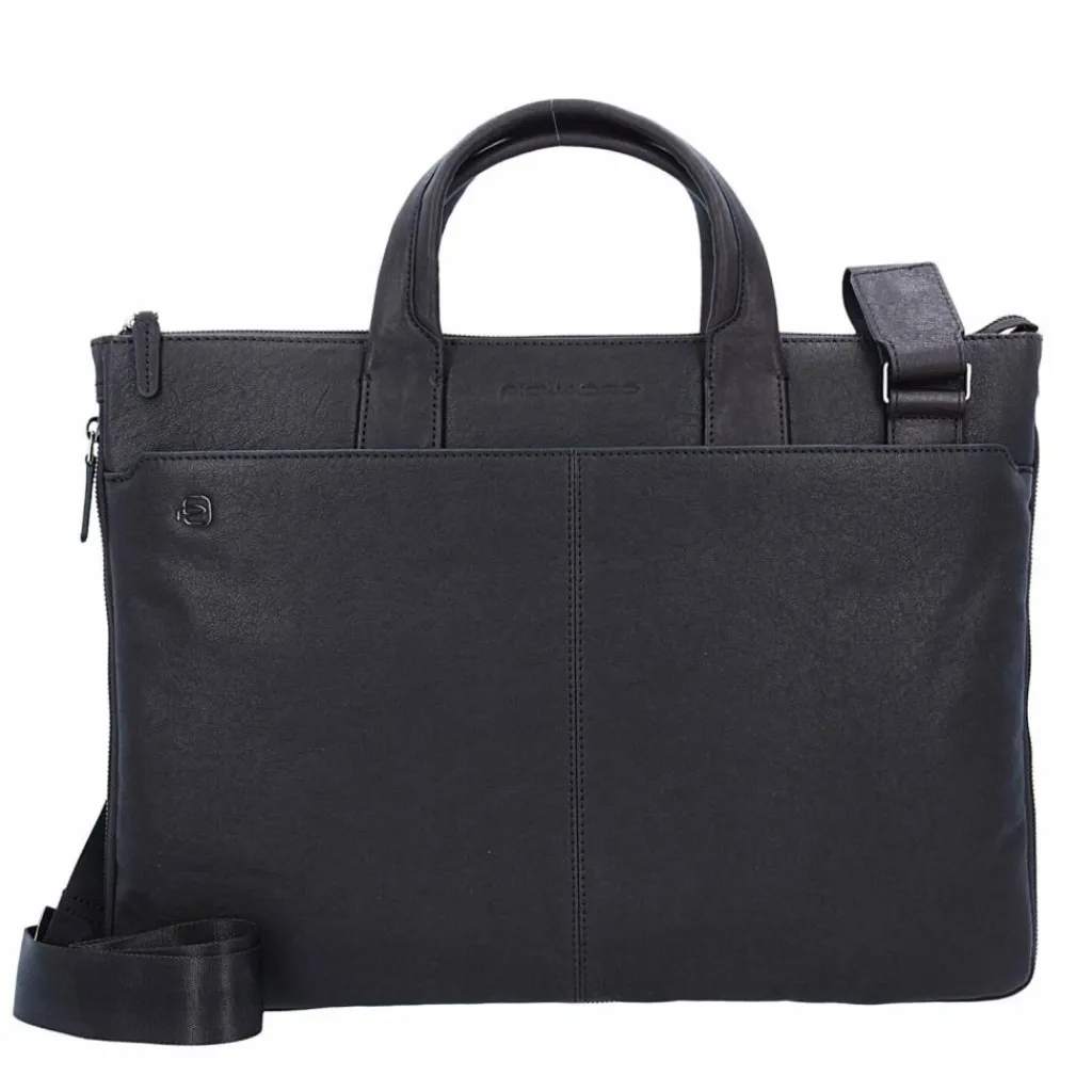 Piquadro Black Square Aktentasche Leder 42 cm Laptopfach