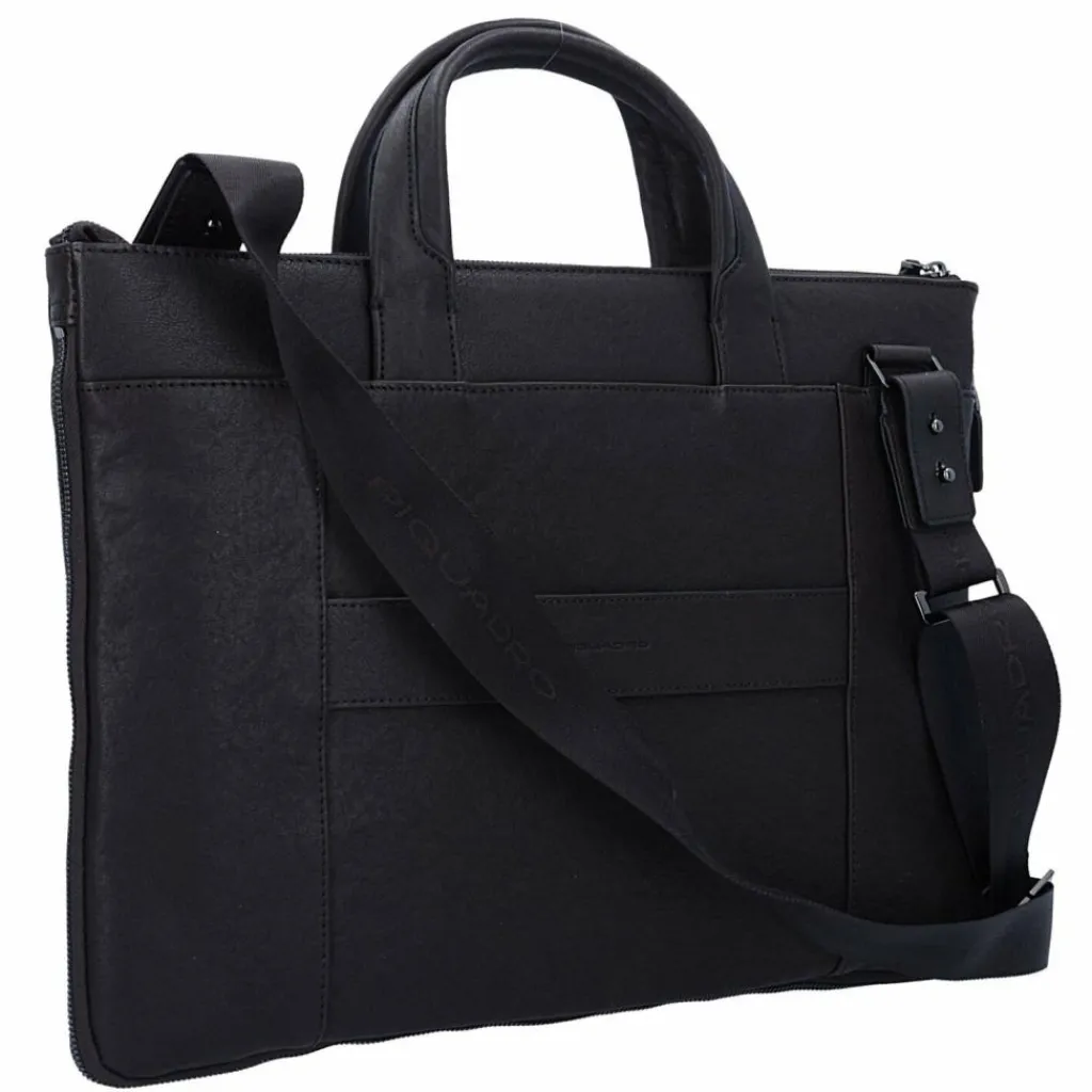 Piquadro Black Square Aktentasche Leder 42 cm Laptopfach