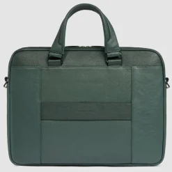 Piquadro Laptoptaschen|Aktentaschen<Black Square Aktentasche Leder 40 cm Laptopfach green