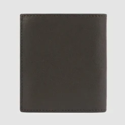New Piquadro Black Square Geldbörse RFID Schutz Leder 8.5 cm dark brown