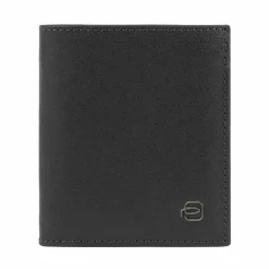 Outlet Piquadro Square Geldbörse RFID Schutz Leder 8.5 cm black