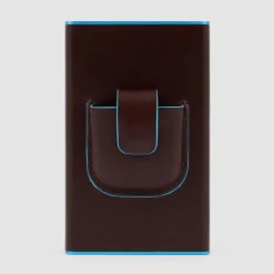 Piquadro Black Square Kreditkartenetui RFID Schutz Leder 6 cm