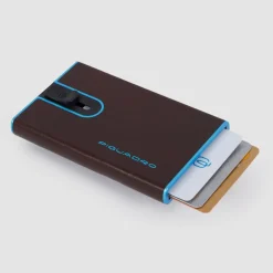 Piquadro Black Square Kreditkartenetui RFID Schutz Leder 6 cm