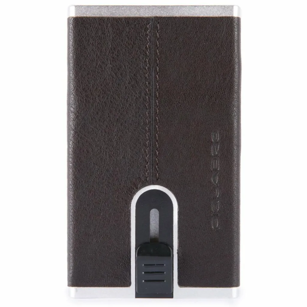 Clearance Piquadro Black Square Kreditkartenetui RFID Leder 6 cm dark brown