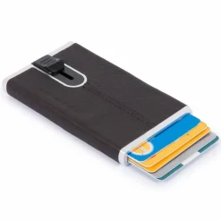 Clearance Piquadro Black Square Kreditkartenetui RFID Leder 6 cm dark brown