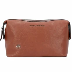 Piquadro Black Square Kulturbeutel Leder 23 cm cuoio