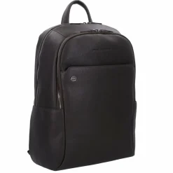 Outlet Piquadro Black Square Rucksäcke Leder 44 cm Laptopfach dark brown