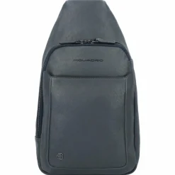 Outlet Piquadro Black Square Umhängetasche Leder 20 cm blue4