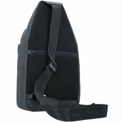 Outlet Piquadro Black Square Umhängetasche Leder 20 cm blue4