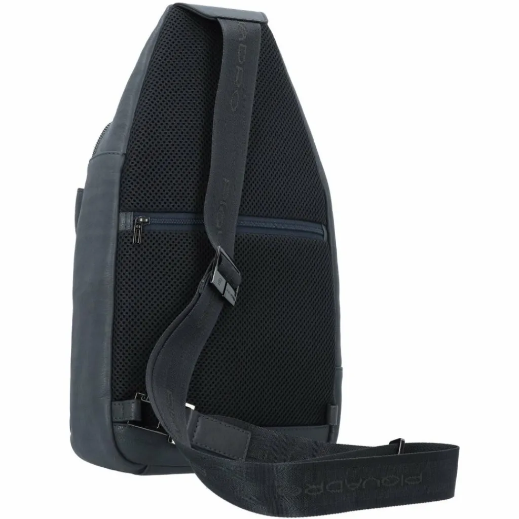 Outlet Piquadro Black Square Umhängetasche Leder 20 cm blue4