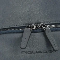 Outlet Piquadro Black Square Umhängetasche Leder 20 cm blue4