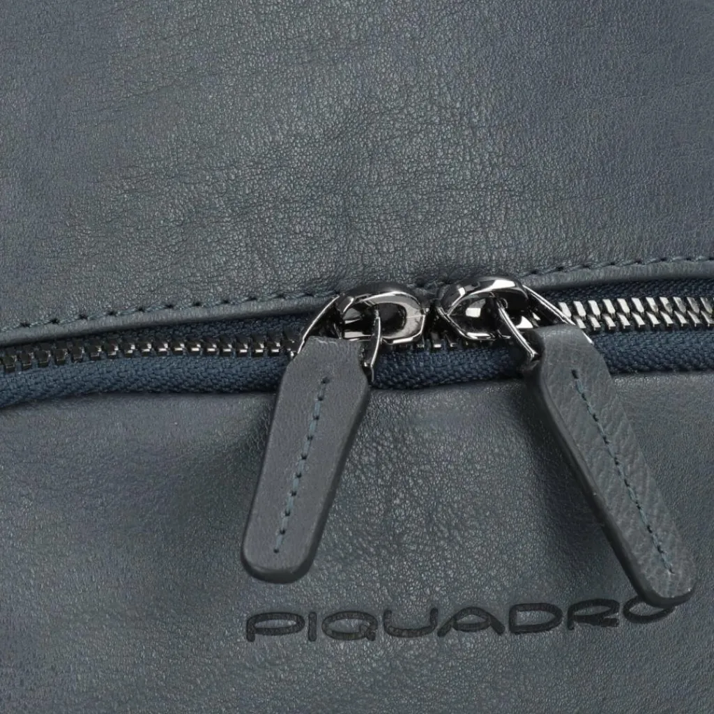 Outlet Piquadro Black Square Umhängetasche Leder 20 cm blue4