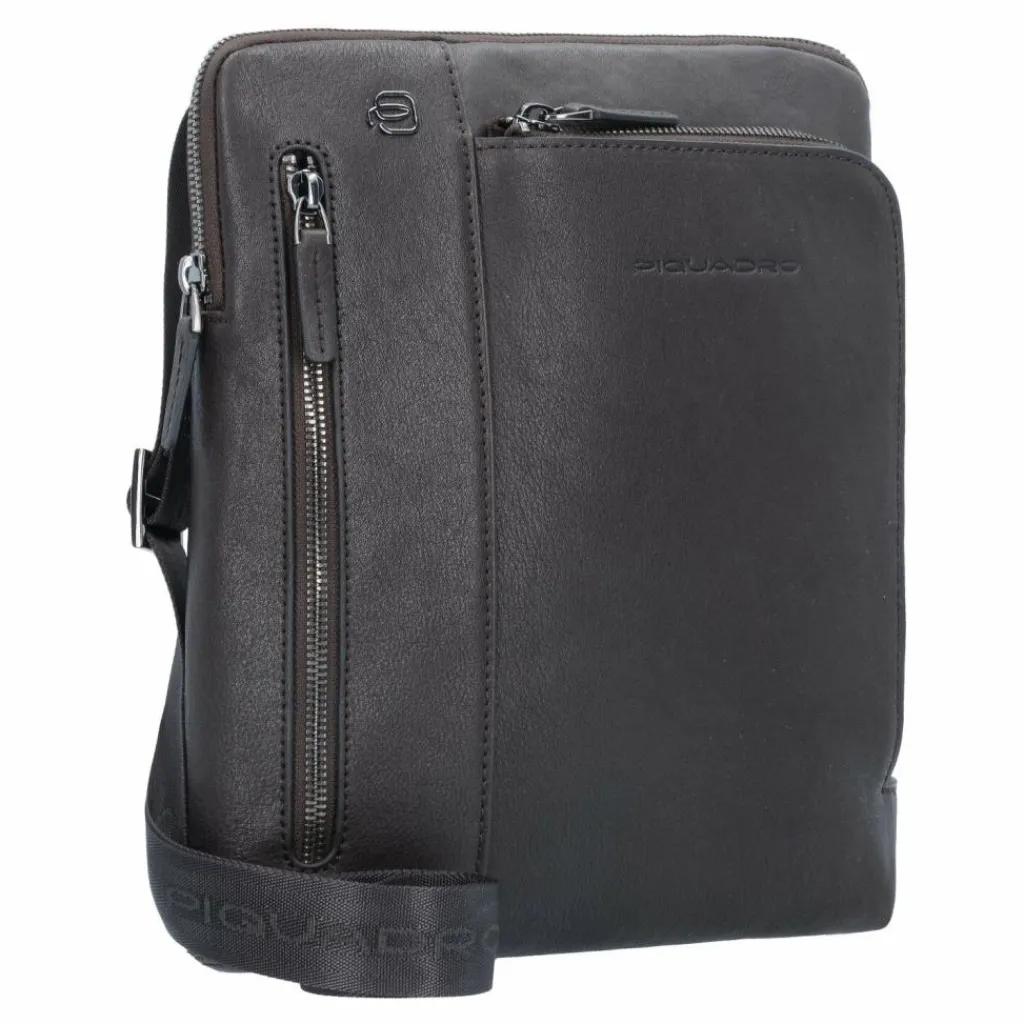 Piquadro Umhängetaschen<Black Square Umhängetasche Leder 24 cm testa di moro