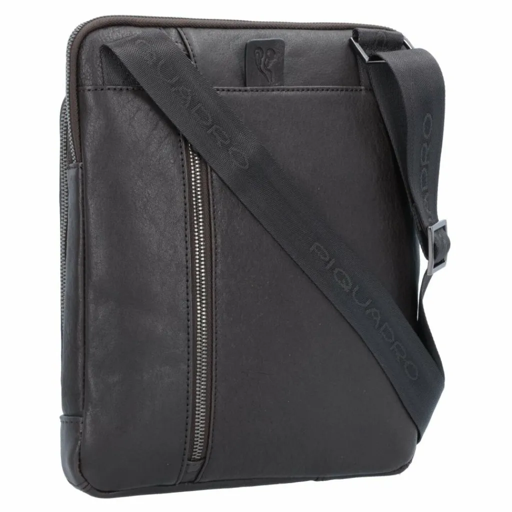 Piquadro Umhängetaschen<Black Square Umhängetasche Leder 24 cm testa di moro